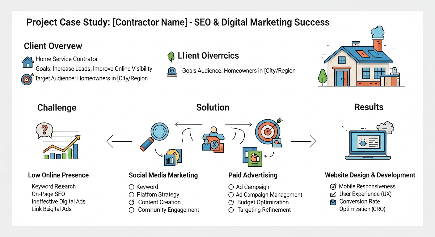 image placeholder: example of a technical project case study layout for a contractor